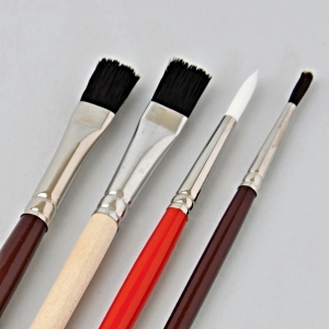 Oil paint brushes, soft hair