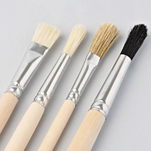 Oil paint brushes, China bristle, nylon